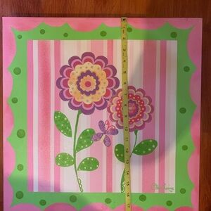 Pink and Green Floral Wall Art